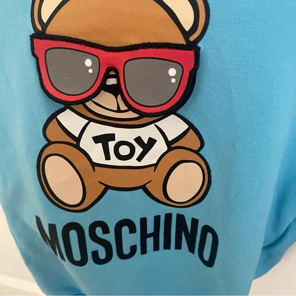 Moschino Baby Blue Two-Piece Teddy Bear Print Size 12-18 Months
